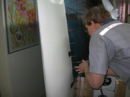 Match drilling right wing tip fairing