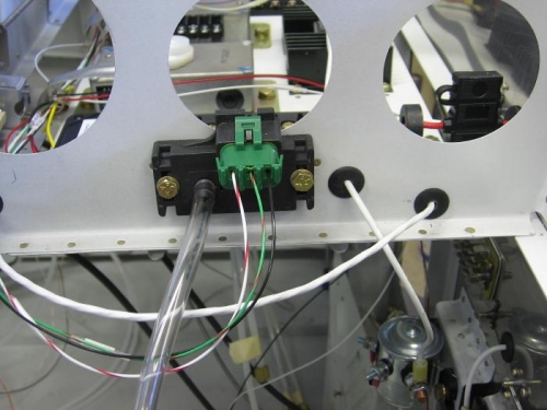 Manifold pressure transducer wiring installed