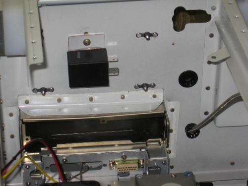 Wig Wag flasher unit mounted and wiring harness subpanel pass through snap bushing installed