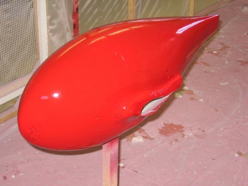 Main wheel fairings painted