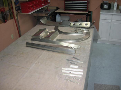 Canopy and map box components cleaned, abraded and alodined