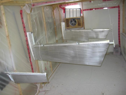 Elevators sanded, cleaned, etched and abraded