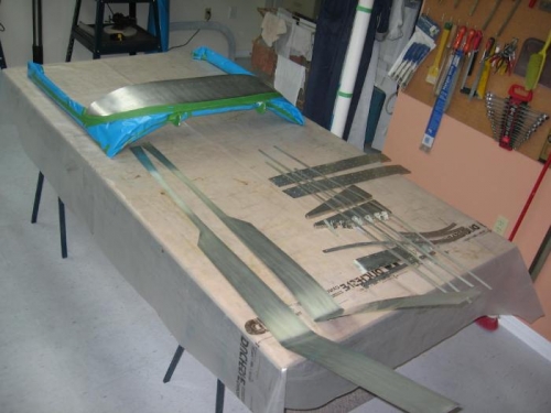 Wing to body fairing, canopy, and wing tip fairing parts abraded and alodined