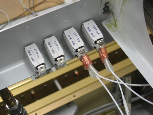 Main and essential alternator field C.B.'s wired