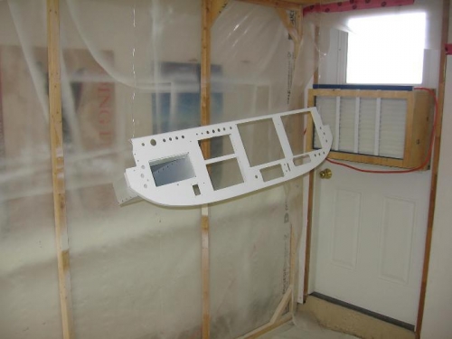 Instrument panel drying in the spray booth