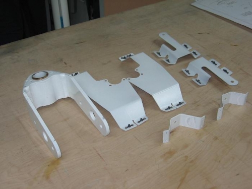 Wheel fairing brackets and nose wheel fork