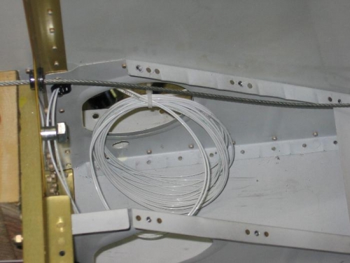 Taxi light wiring temporarily stowed