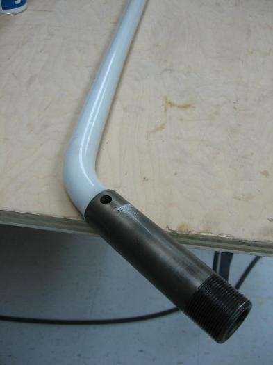 Nose gear leg fork attachment bolt hole final dimension drilled