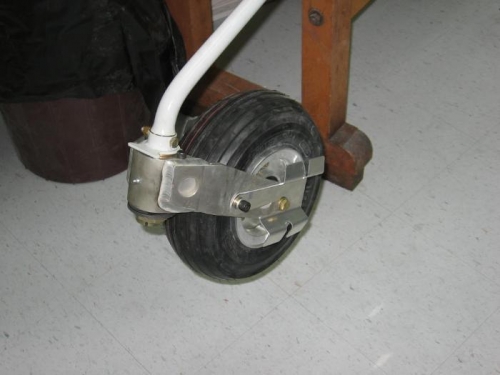 Nose gear leg components assembled