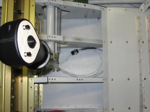 Left control stick wiring harness connector populated