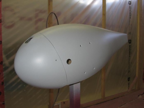 Nose wheel fairing primed