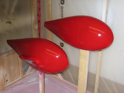 Main wheel fairing paint runs sanded