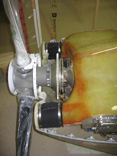 Engine cooling plenum to engine cooling air intake ring rubber interface tube fitted