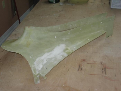 More horizontal to vertical stabilizer fairing finishing work carried out