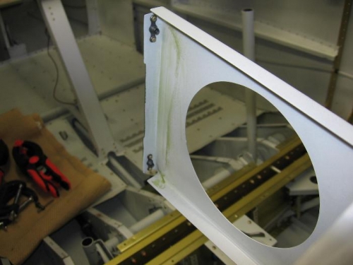 Instrument panel support rib anchor nuts installed