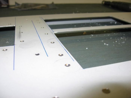 Instrument panel radio stack support angle rivet holes countersunk