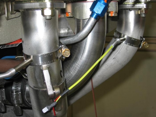 EGT probes installed in the exhaust