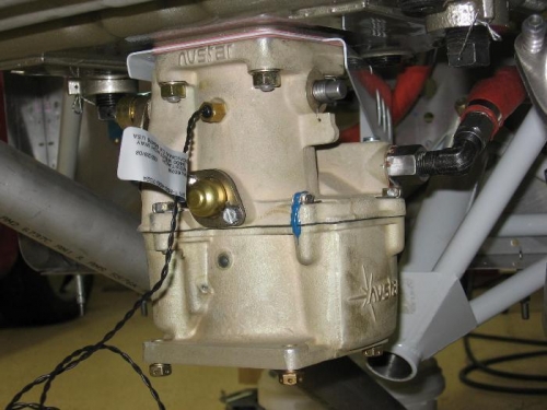 Carburetor temperature sensor installed