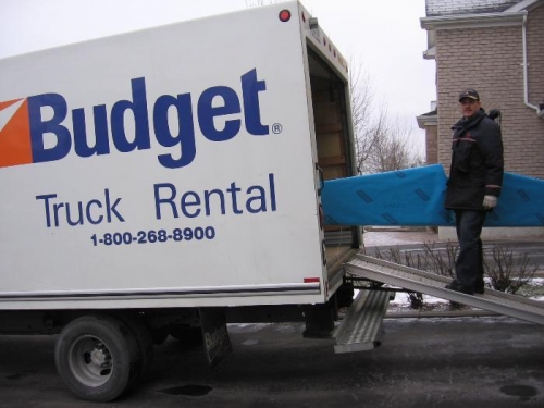 Loading the rental truck