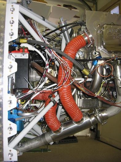 Cabin heat muff installed