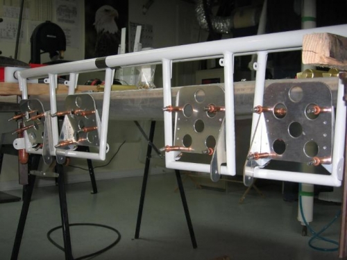 Rudder/brake pedals mounted