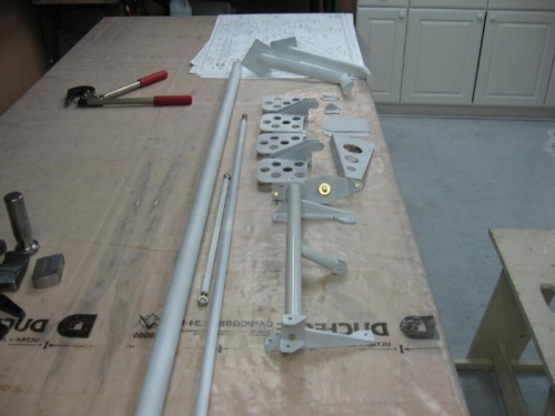 Cleaned, abraded, alodined, primed and assembled various parts