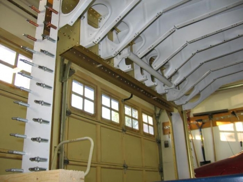 Control stick mount installed