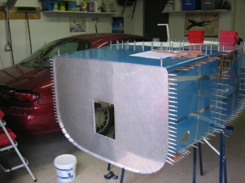 The firewall mounted to the fuselage