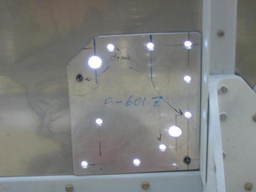 F-601Z Auxiliary fuel pump firewall doubler