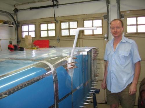 Getting ready to rivet the step