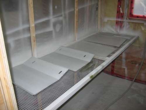 Primed cabin and baggage area floor panels