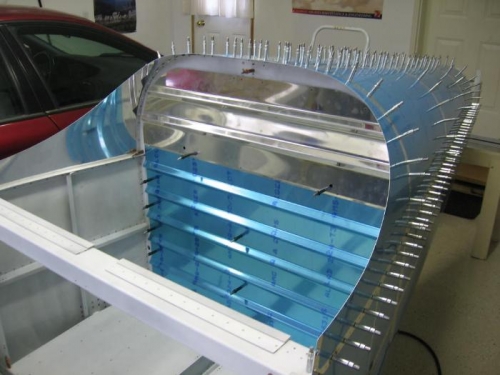 F-751 and F-752 baggage bulkheads clecoed on