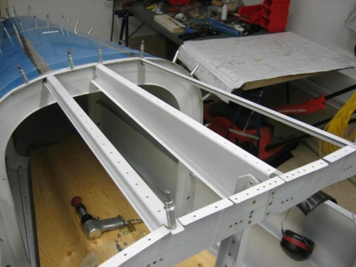 F-787 stiffener riveted to the F-706 and F-707 bulkheads