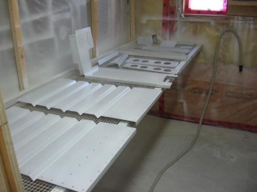 Seat components, forward cabin covers and canopy decks primed