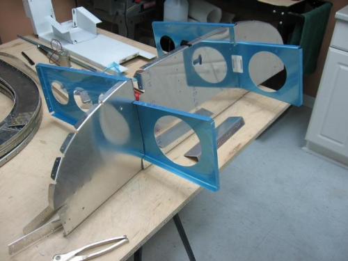 Sub panel and framing clecoed together