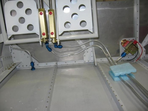 Brake lines installed up to the firewall