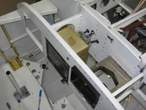 Subpanel snap bushings installed for the EFIS and Engine Monitor harness