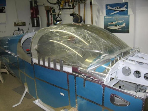 Canopy taped down for drilling