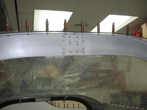 F-631A canopy channel splice plate riveted