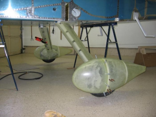 Left and right main gear fairings installed