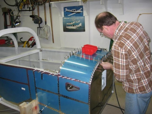 F-771 forward top skin match drilling