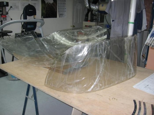 Rear window aft edge final trimming carried out