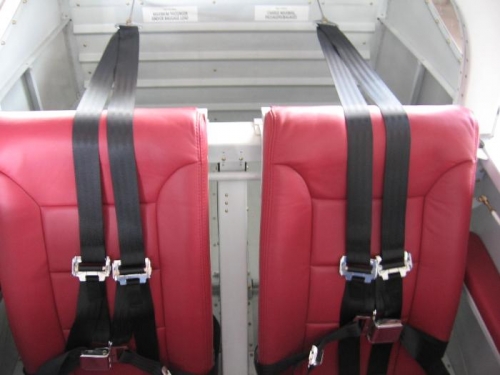Seat belts installed
