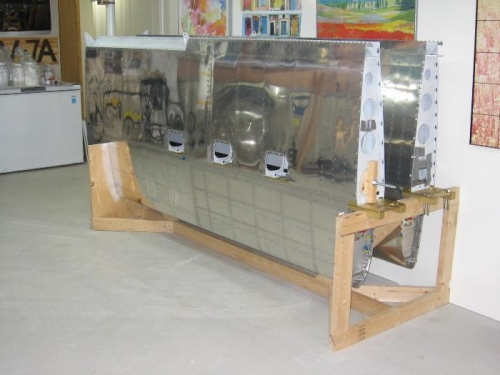 Wing aluminium vinyl covering removed