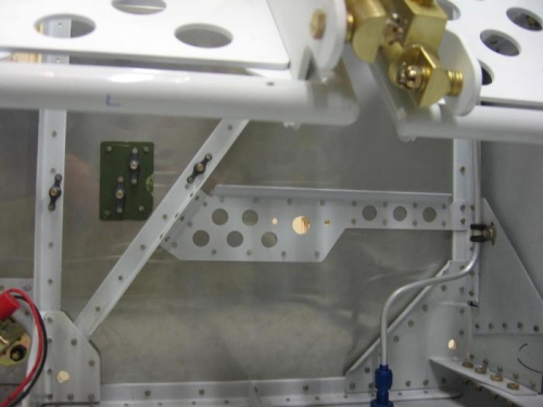 Riveted the gascolator firewall doubler