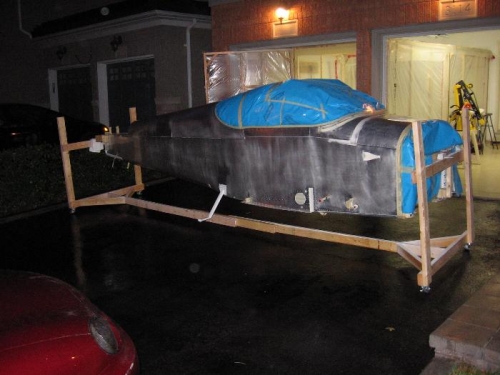 Fuselage cleaned, abraded, etched and rinsed