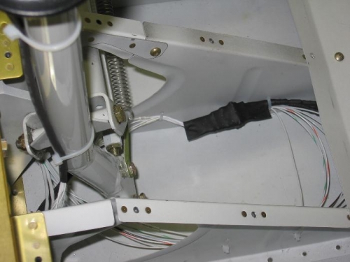 Wiring secured and connector heat shrink added