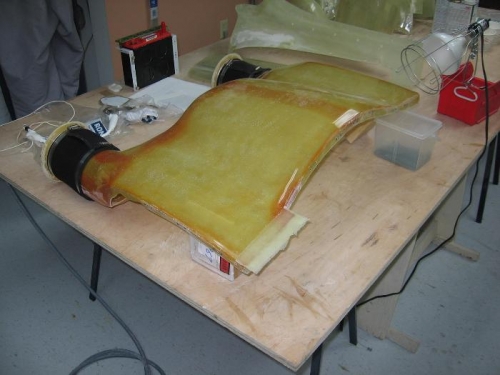 Engine plenum extension bonded on