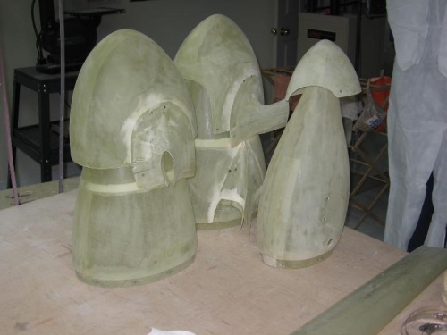 Wheel fairings sanded