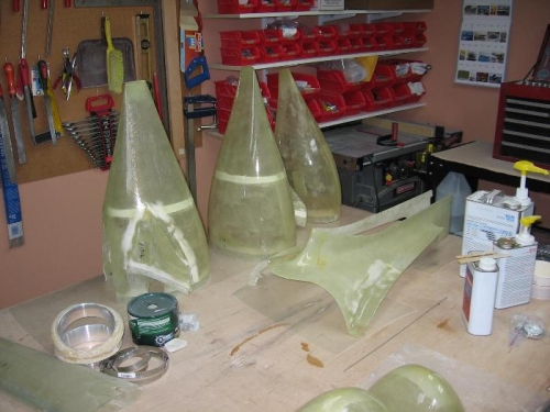 Wheel fairing epoxy coating applied